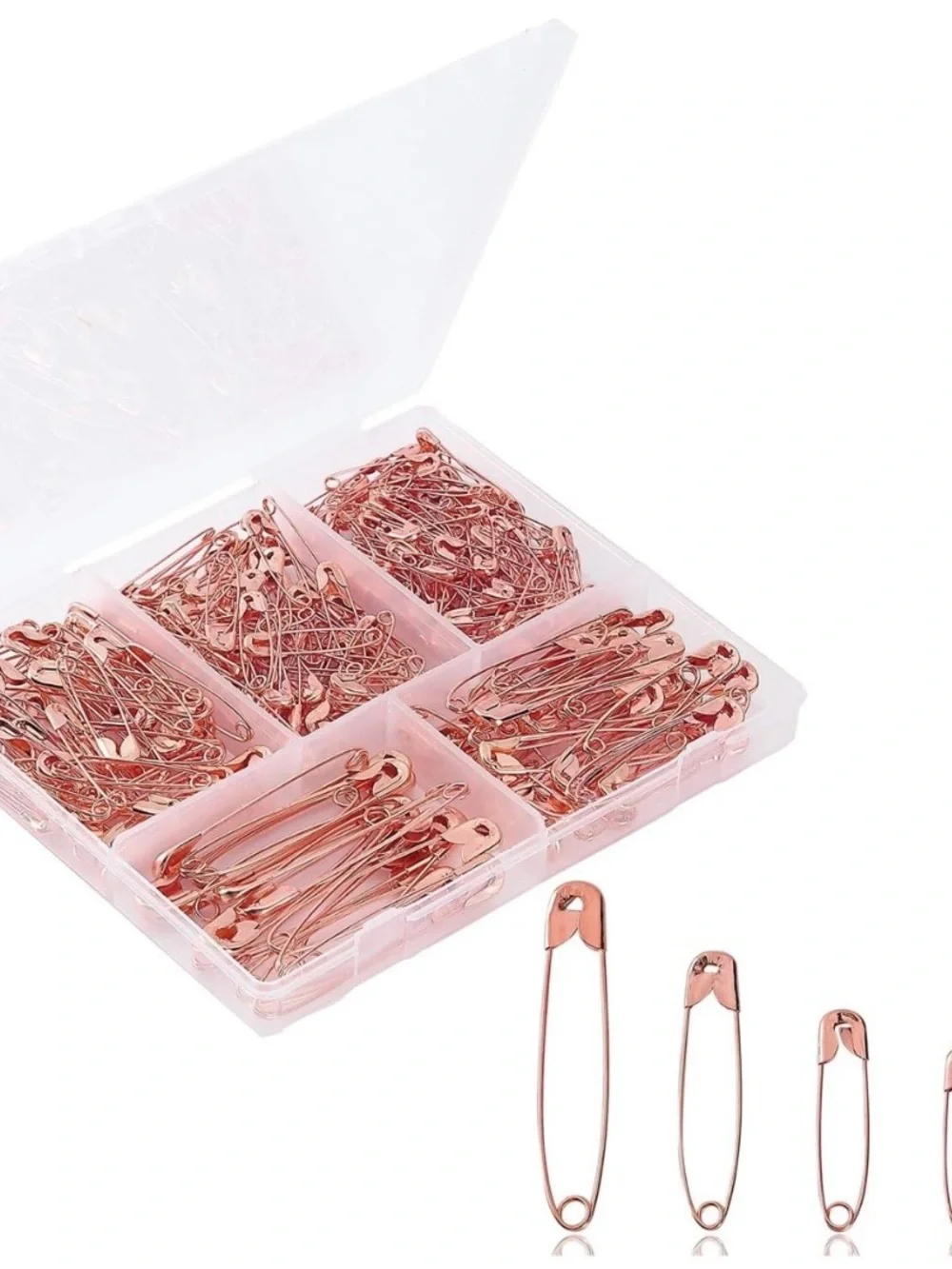 NWT 300 Count Assorted Rose Gold Safety Pins